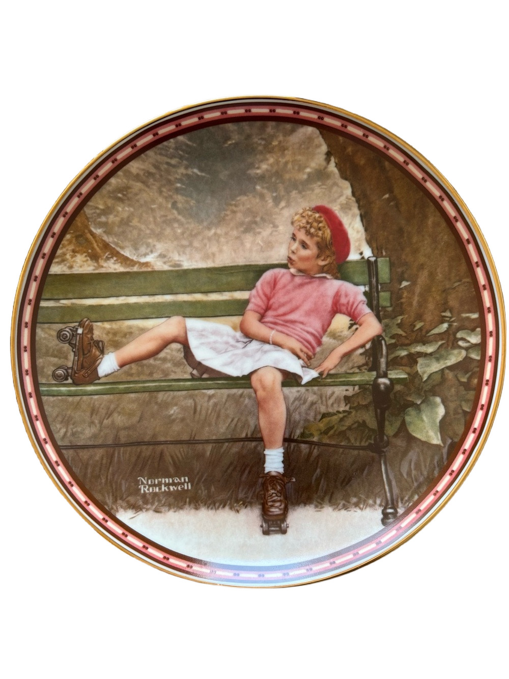 Vintage Norman Rockwell “Breaking The Rules” 1987 Collectors Plate #2896F